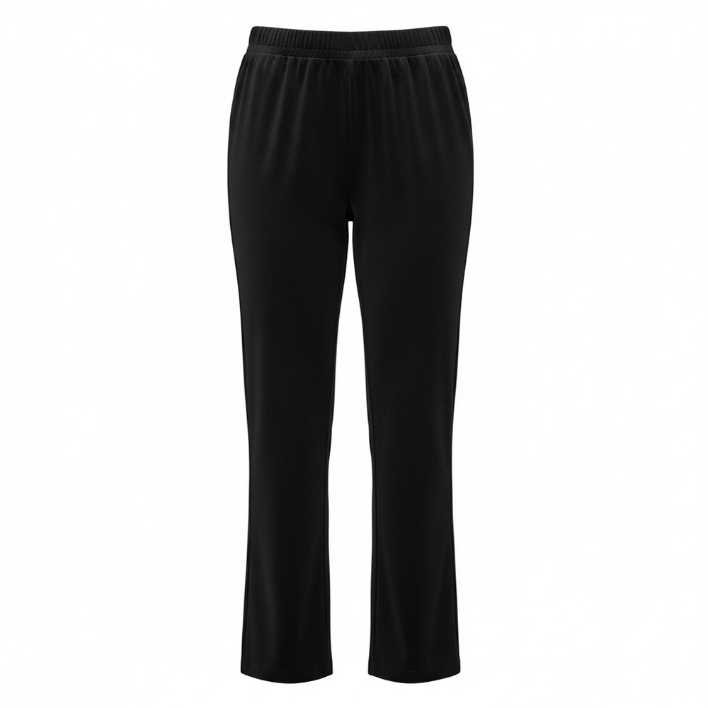 NWT Chico’s Zenergy”Livein LoungeIn Love” Black Lounge Velvet Pants 2R US L Reg.
